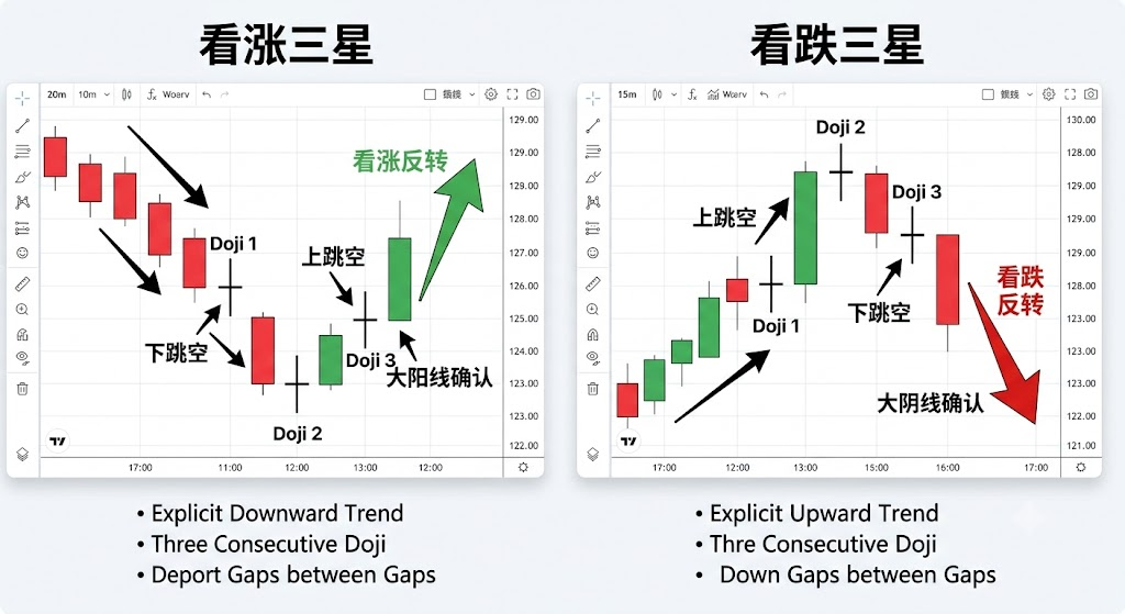 三星形态(Three Stars Pattern) 三星形态(Three Stars Pattern)